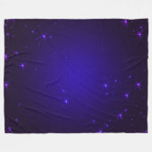 Lila Sterne Fleecedecke (Vorderseite (Horizontal))