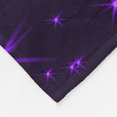 Lila Sterne Fleecedecke (Ecke)