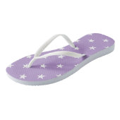 Lila Sterne Flip Flops Badesandalen (Schrägansicht)