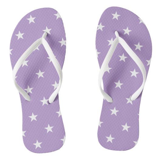 Lila Sterne Flip Flops Badesandalen (Fußbett)