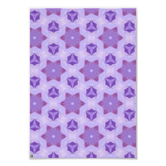 Lila Sterne Fotodruck (Vorne)