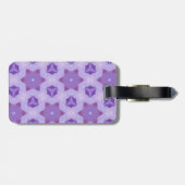 Lila Sterne Gepäckanhänger (Rückseite horizontal)