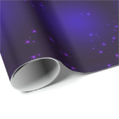 Lila Sterne Geschenkpapier (Rolleneckpunkt)