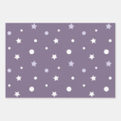 Lila Sterne Geschenkpapier Set (Vorderseite 3)