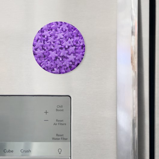 Lila Sterne Getreidefrühstück Muster Magnet (In Situ (Kühlschrank))
