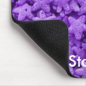 Lila Sterne Getreidefrühstück Muster Mousepad (Ecke)