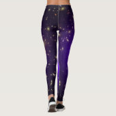 Lila Sterne im Weltraum der NASA Leggings (Rückseite)