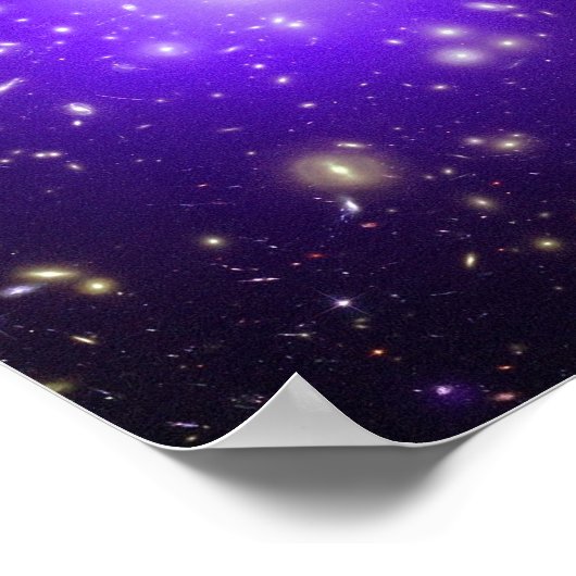 Lila Sterne im Weltraum der NASA Poster (Ecke)