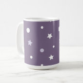 Lila Sterne Kaffeetasse (Vorderseite Links)