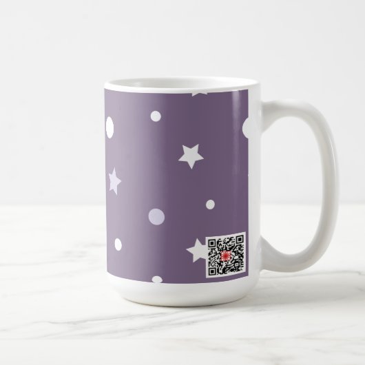 Lila Sterne Kaffeetasse (Rechts)