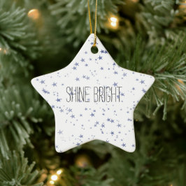 Lila Sterne Keramik Ornament