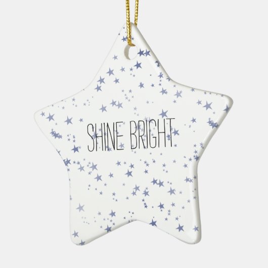 Lila Sterne Keramik Ornament (Links)