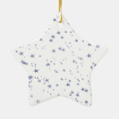 Lila Sterne Keramik Ornament (Hinten)