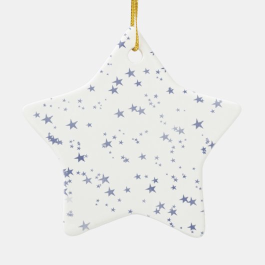 Lila Sterne Keramik Ornament (Hinten)