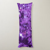 Lila Sterne Kissen Körperkissen (mit oder ohne Nam (Rückseite (Vertikal))