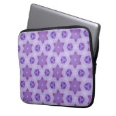 Lila Sterne Laptopschutzhülle (Vorderseite Links)