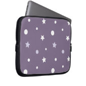 Lila Sterne Laptopschutzhülle (Vorne Rechts)