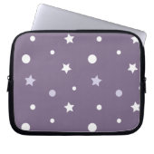 Lila Sterne Laptopschutzhülle (Vorderseite)