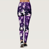 Lila Sterne Leggings (Rückseite)