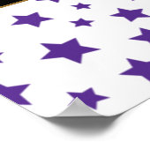 Lila Sterne mit Geburtstagsbotschaft Poster (Ecke)
