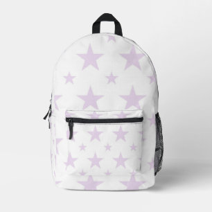 Lila Sterne Muster Pastell Konstellation Bedruckter Rucksack