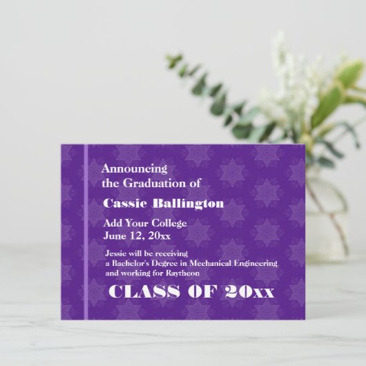 Lila Sterne Neuankündigung der G206 jedes Jahr Ankündigung (Stehend Vorderseite)