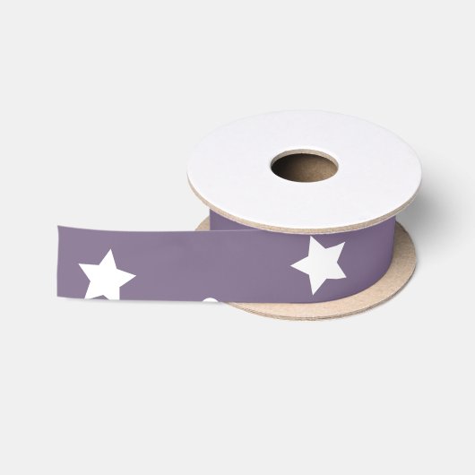 Lila Sterne Satinband (Spule)