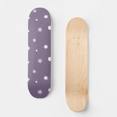 Lila Sterne Skateboard (Vorderseite)