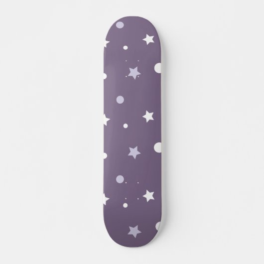 Lila Sterne Skateboard (Vorne)
