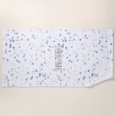 Lila Sterne Strandtuch (Vorderseite)