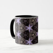 Lila Sterne Tasse (Vorderseite Links)