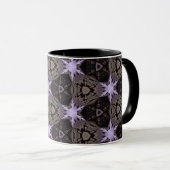 Lila Sterne Tasse (VorderseiteRechts)