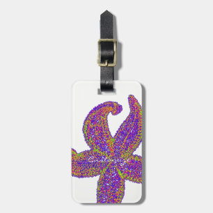 lila Sternenfisch Thunder_Cove, beliebig farbig Gepäckanhänger