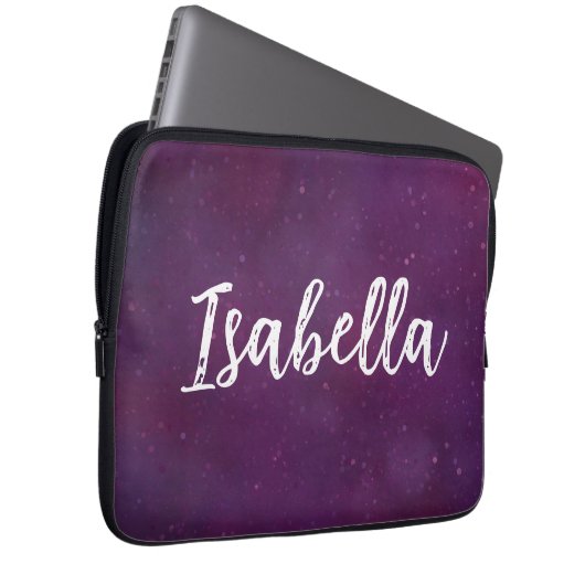 Lila Sternenhimmel Laptopschutzhülle (Vorne Rechts)