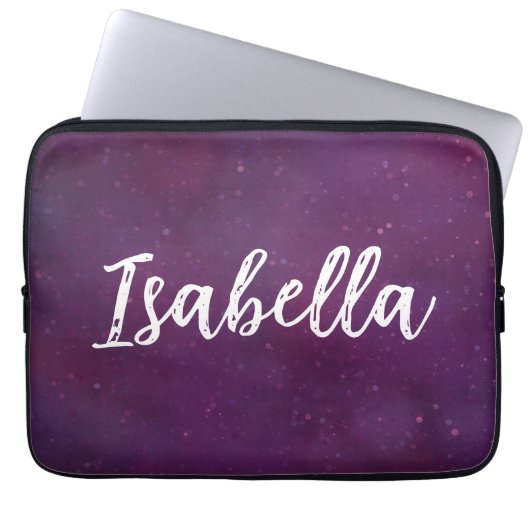 Lila Sternenhimmel Laptopschutzhülle (Vorderseite)