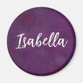 Lila Sternenhimmel Magnet (Vorne)