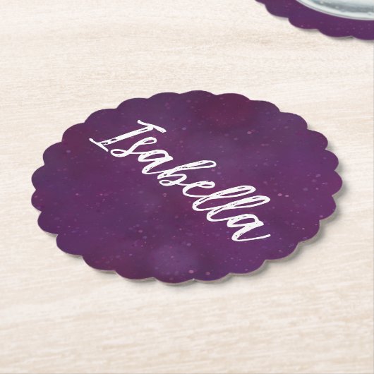 Lila Sternenhimmel Untersetzer (angewinkelt)