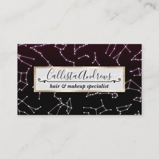 Lila Sternenstars Visitenkarte (Vorderseite)