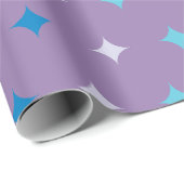 Lila Sternexplosion Geschenkpapier (Rolleneckpunkt)