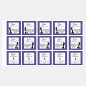 Lila Sternexplosion Hexe Halloween Etiketten (Blatt)