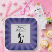 Lila Sternexplosion Hexe Halloween Pappteller (Party)