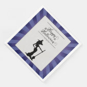 Lila Sternexplosion Hexe Halloween Serviette (Ecke)