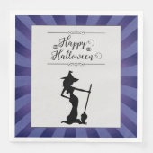 Lila Sternexplosion Hexe Halloween Serviette (Vorderseite)