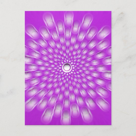 Lila Sternexplosion - Mandala - Liebe Postkarte (Vorderseite)