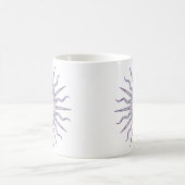 Lila Sternexplosion Yin Yang Kaffeetasse (Mittel)