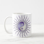 Lila Sternexplosion Yin Yang Kaffeetasse (Links)