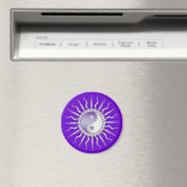 Lila Sternexplosion Yin Yang Magnet (In Situ (Geschirrspüler))