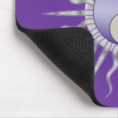 Lila Sternexplosion Yin Yang Mousepad (Ecke)