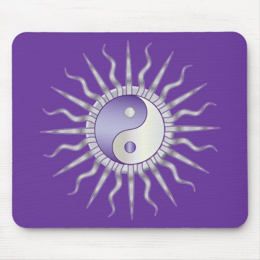 Lila Sternexplosion Yin Yang Mousepad (Vorne)