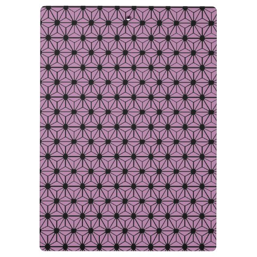 lila Sternmuster mit schwarzer Linie Klemmbrett (Rückseite)